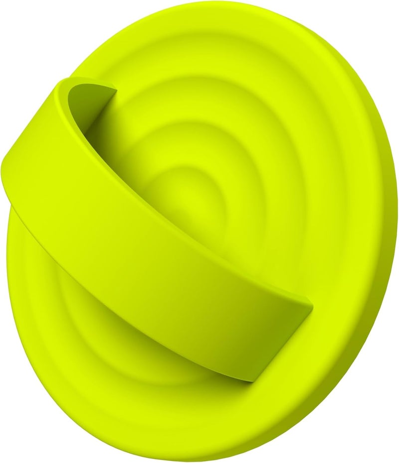 COFFKER Magnetic Phone Grip Ring Holder, Liquid Silicone Magnet Cell Phone Grip Finger Loop, Compatible with Magsafe, Back of Phone for iPhone 17/16/15/14/13/12 Series, Neon Yellow - Image 1